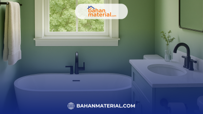 Cat Kamar Mandi Warna Hijau Sage