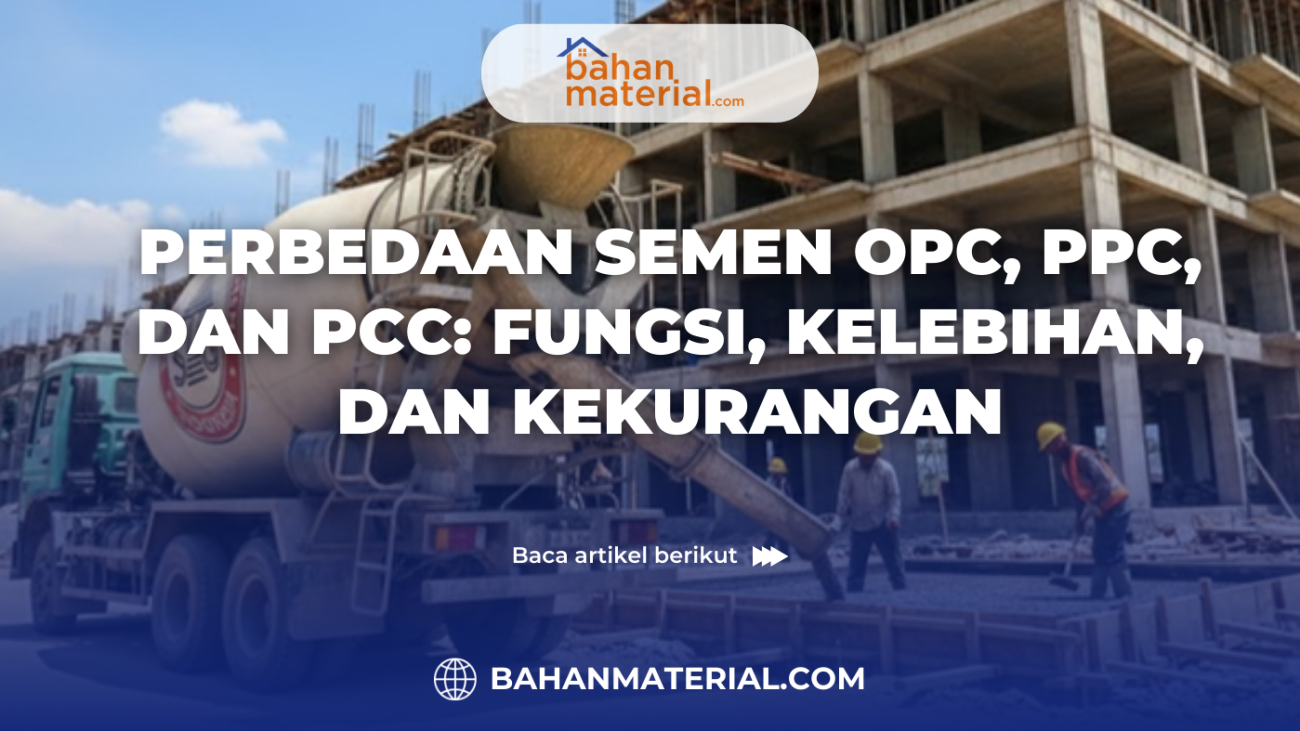 Perbedaan Semen OPC, PPC, dan PCC Fungsi, Kelebihan, dan Kekurangan